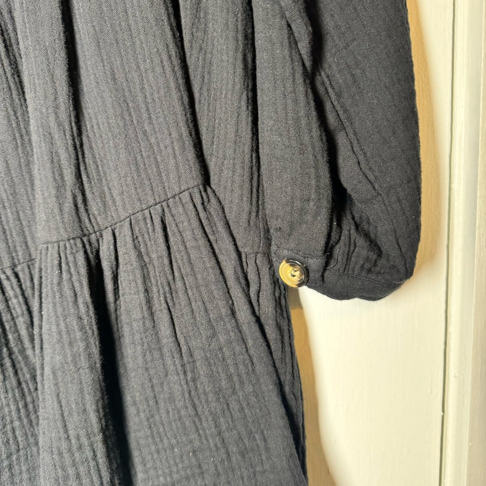 Entro Ruffled Button Up Long Sleeve Tiered Shirt Dress size Small NWOT - Picture 5 of 9